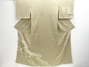 絞り流水に地紙・花模様刺繍訪問着